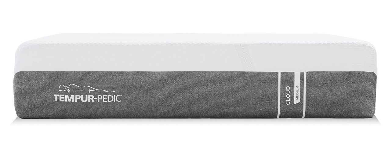 level view of the Cloud Medium Mattress Logo and label