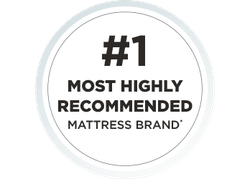 Most highly recommended mattress brand badge