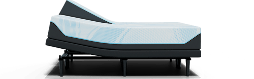 TEMPUR-LuxeBreeze Split Head Mattress on adjustable base