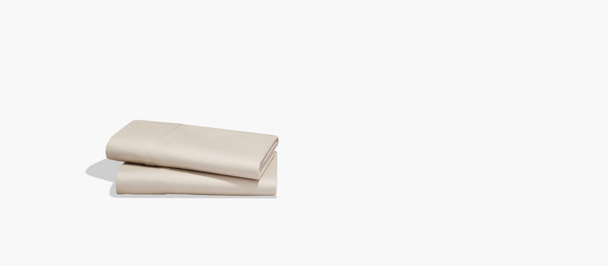 A Pair of Pima Cotton Ivory/Egg Shell Pillow Cases