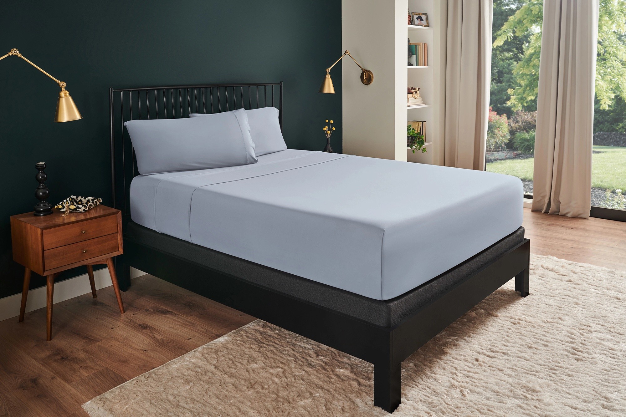 Pro Performance Sheets Sleepy Blue in Styled Room