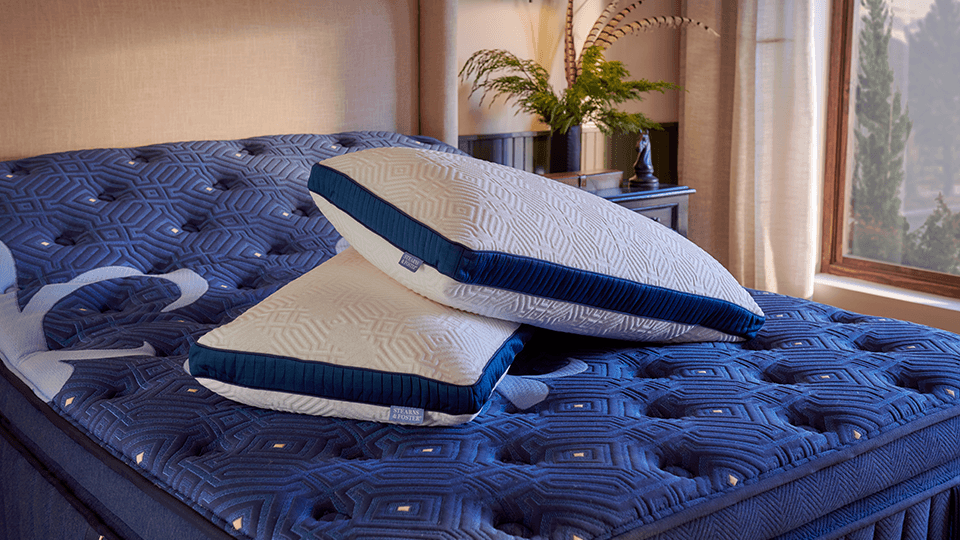S&F Pillows on Lux Estate Mattress
