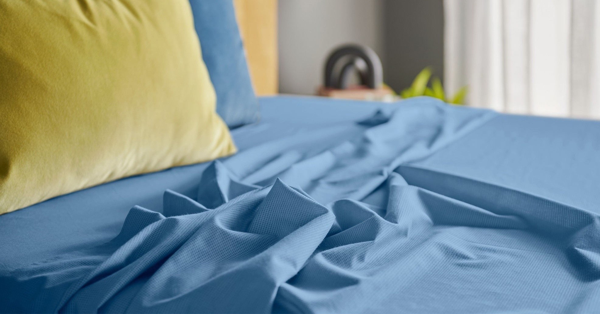 ProAir Blue Azure Sheet set on styled bed