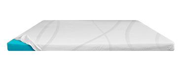 An illustration showing the removable cover on the Adapt topper