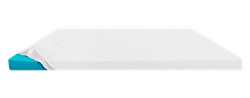 An illustration showing the removable cover of the 3 inch Cloud topper
