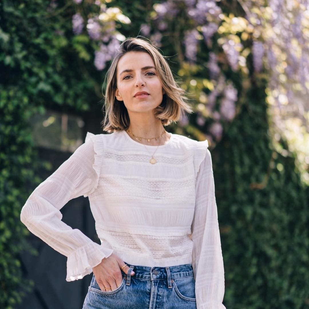 photo of woman posing outside